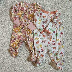 Baby girl sleeper bundle